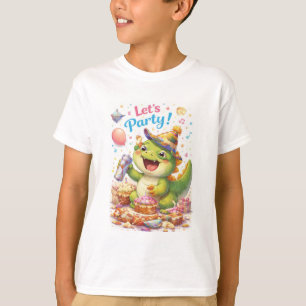 T-shirt drôle de dinosaure “Faisons la fête” – Jol