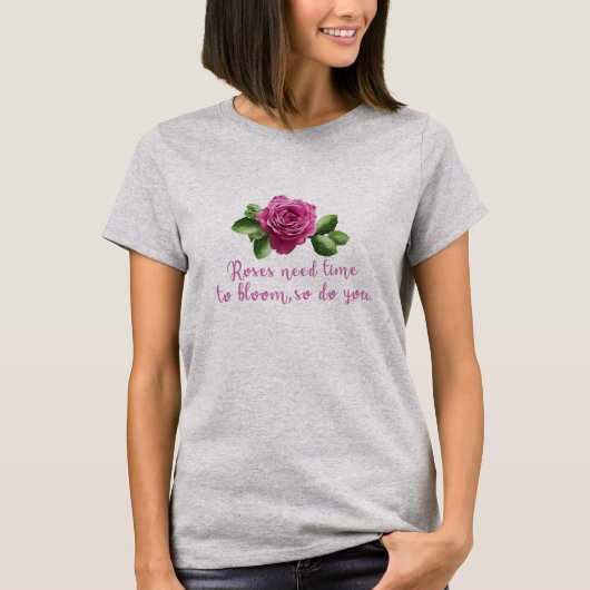 T-shirt Drôle de dire sur les roses et l'amour (Devant)