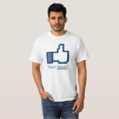 T-shirt drôle de Facebook (Devant entier)