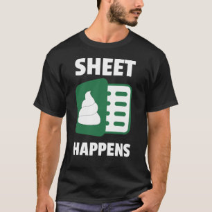 T-shirt Drôle de feuille de calcul Pun de bureau