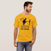 T-Shirt drôle de fierté de pompier de conseils pat (Devant entier)
