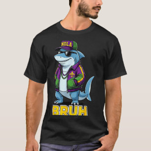 T-shirt Drôle de frère Mardi Gras Carnaval Requin Mème