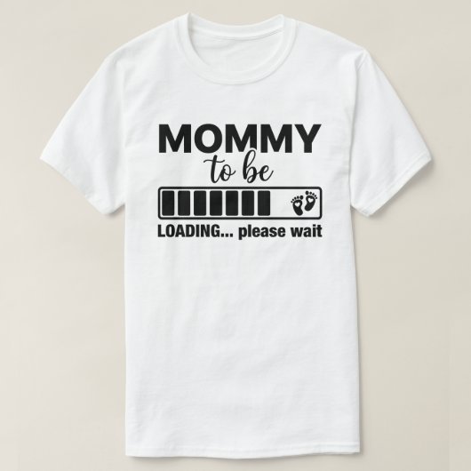 T-shirt drôle de future maman en chargement (Design devant)