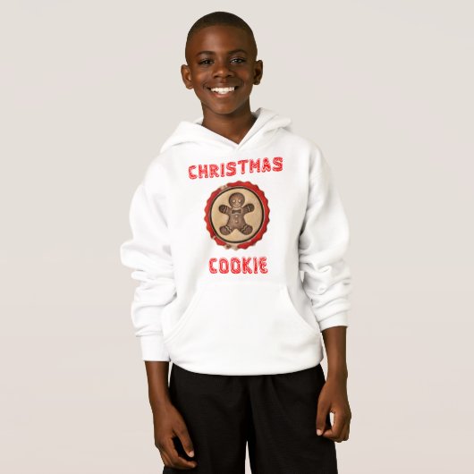 T-Shirt drôle de garçon pull-over Noël gâteaux sal (Devant entier)
