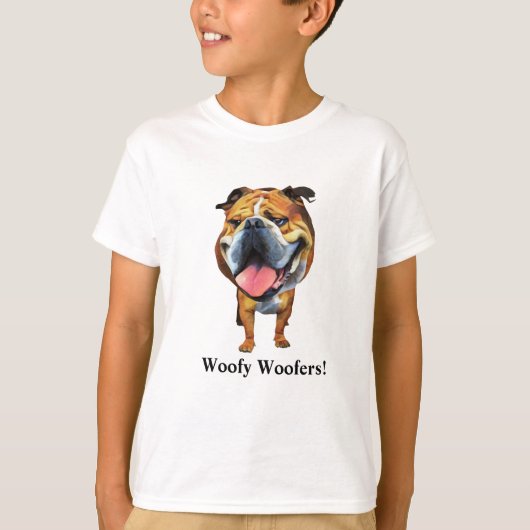 T-shirt drôle de garçons avec bouledogue (Devant)