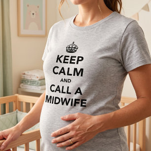 T-shirt Drôle de Garde Calme Appelle une Sage-Femme - Mama