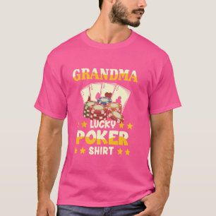 T-shirt drôle de grand-mère Lucky Poker pour grand