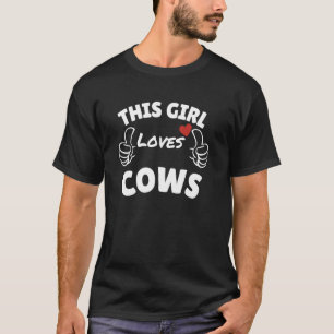 T-shirt Drôle de Graphique-Cette Fille Aime les Vaches