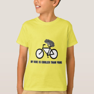 T-shirt drôle de grenouille à vélo Animal de cyc
