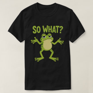 T-shirt drôle de grenouille haussant les épaules |