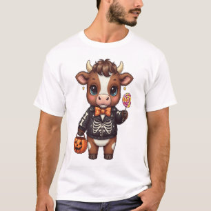 T-shirt Drôle de Halloween Highland Cow mignon