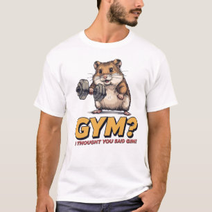T-shirt drôle de hamster de gym – Je pensais que v