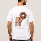 T-shirt drôle de hamster levant un donut (Dos)