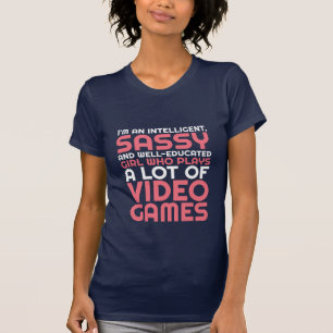 T-shirt drôle de jeu pour le geeks et la fille de