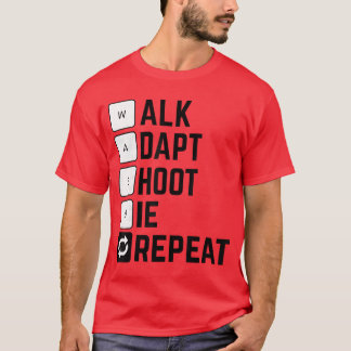 T-shirt Drôle de joueuse de PC Gamer ordinateur nerd WASD