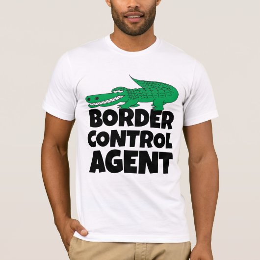 T-shirt drôle de l'agent de contrôle des frontière (Devant)
