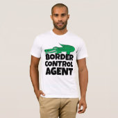 T-shirt drôle de l'agent de contrôle des frontière (Devant entier)