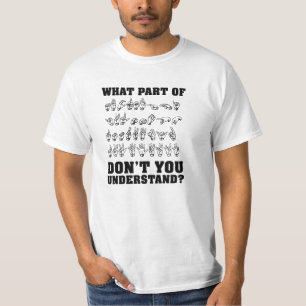 T-shirt drôle de langue des signes américaine