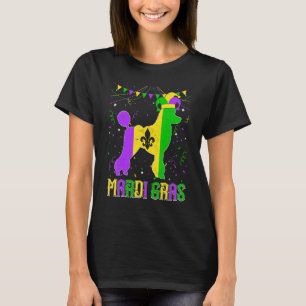 T-shirt Drôle de Mardi Gras Poodle Chien Papa Maman Mardi 