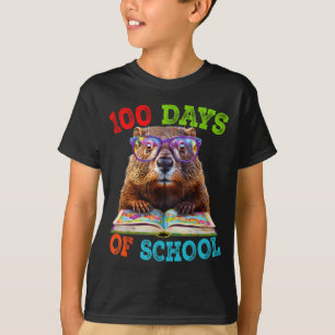 T-shirt Drôle de marmotte 100e jour d'école Enseignant Ter
