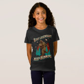 T-Shirt Drôle de motivation de course de Bigfoot (Devant entier)