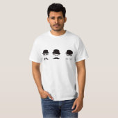 T-shirt drôle de moustaches (Devant entier)