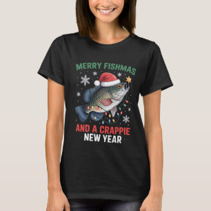 T-shirt Drôle de Noël appât de vairon piège à poissons pêc