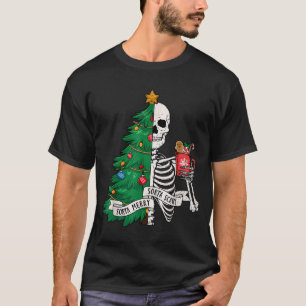 T-shirt Drôle de Noël Assez Joyeux Assez Y Squelette Xmas