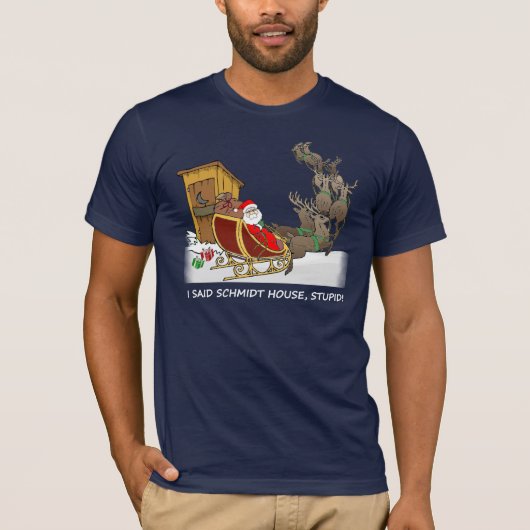 T-shirt drôle de Noël de Chambre de Schmidt (Devant)