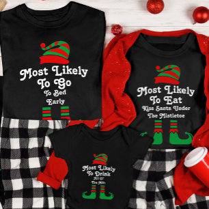 T-shirt drôle de Noël de famille personnalisé avec