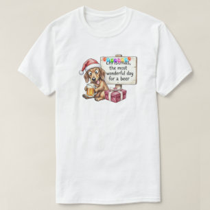 T-shirt Drôle de Noël de teckel