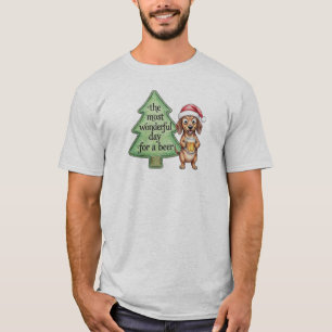 T-shirt Drôle de Noël de teckel