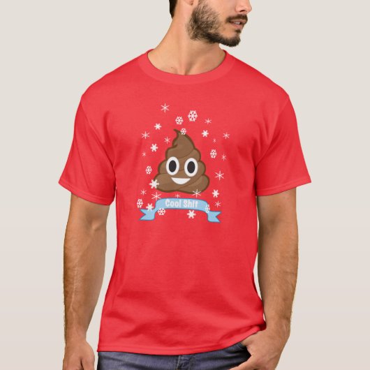 T-shirt drôle de Noël d'Emoji de dunette (Devant)