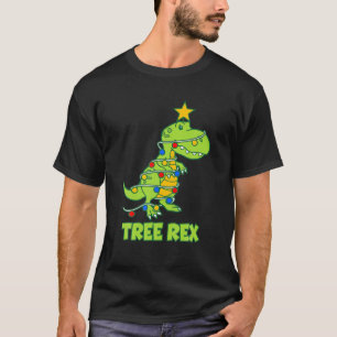 T-shirt Drôle de Noël familial Dinosaure Arbre Rex Pajam