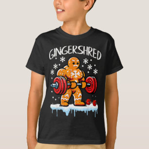 T-shirt Drôle de Noël Pain d'épice Gingershred Gym Corps m