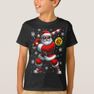 T-shirt Drôle de Noël Softball Cool Père Noël 6 7 Meme