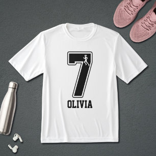 T-shirt Drôle de Numéro 7 Couple de Coureurs Nom Personnal