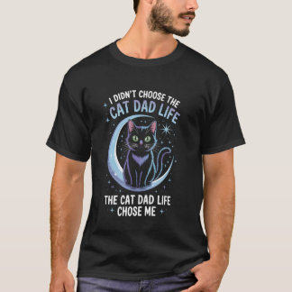 T-shirt drôle de papa chat la vie m'a choisi