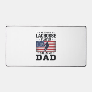 T-shirt drôle de papa de lacrosse drapeau américai