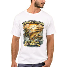T-shirt drôle de pêche – Prévisions de week-end 10