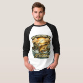 T-shirt drôle de pêche – Prévisions de week-end 10 (Devant entier)