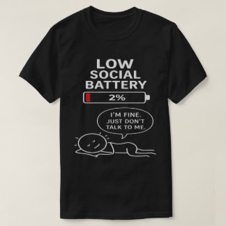 T-shirt drôle de personnage bâton introverti