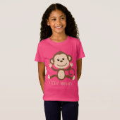 T-Shirt drôle de petit singe pour enfants (Devant entier)