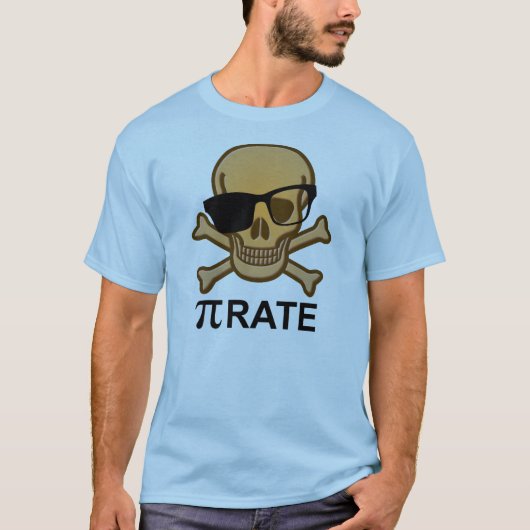 T-Shirt drôle de pirate Pi Math Géométrie Nerd Gee (Devant)