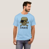 T-Shirt drôle de pirate Pi Math Géométrie Nerd Gee (Devant entier)