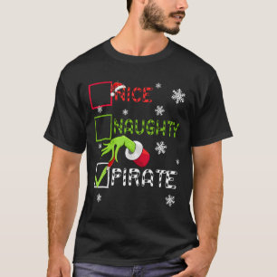 T-shirt Drôle de Pirate Vilain Noël Xmas Hommes Femmes Enf