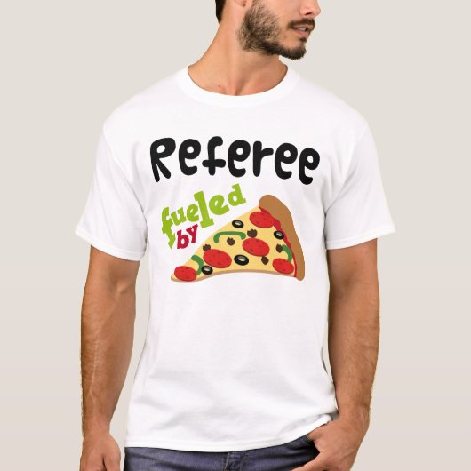 T-shirt (drôle) de pizza d'arbitre (Devant)