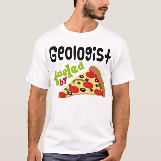 T-shirt (drôle) de pizza de géologue (Devant)