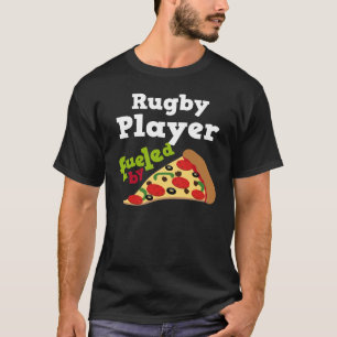 T-shirt (drôle) de pizza de joueur de rugby