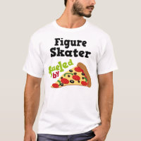 T-shirt (drôle) de pizza de patineur artistique